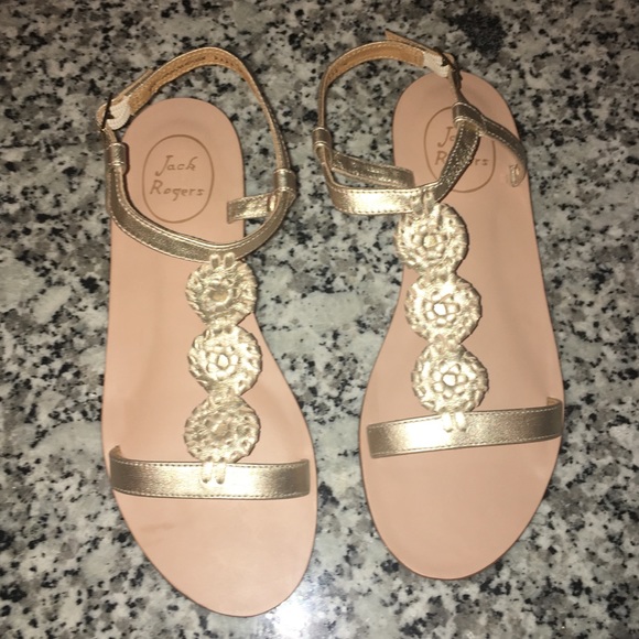 Jack Rogers Shoes - Jack Rogers “Eve” - Gold- Size 7